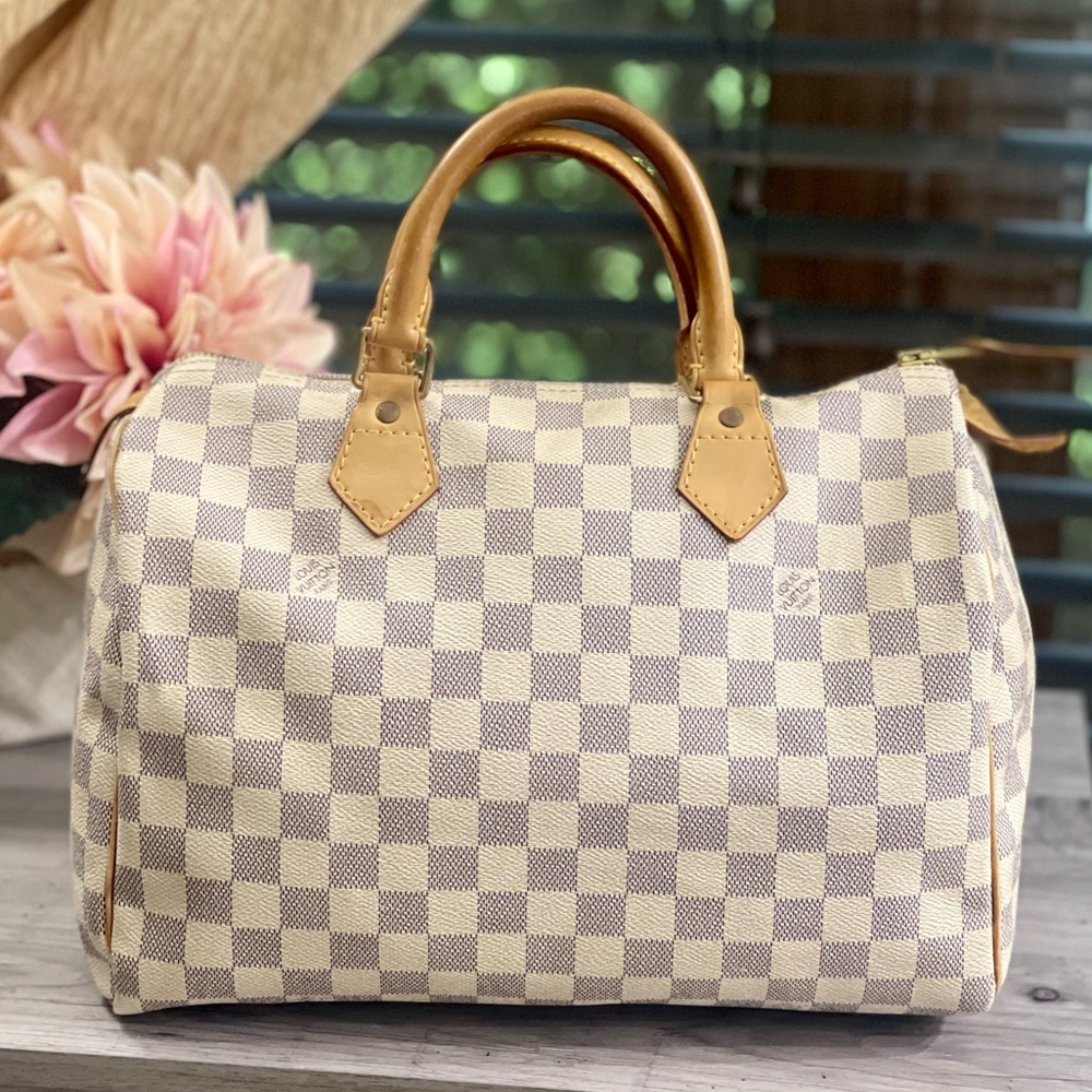 SOLD❌Authentic LOUIS VUITTON Damier Azur Speedy 30
